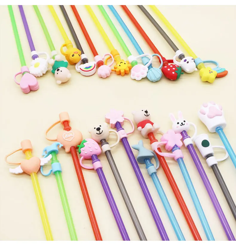 Drinking Straw Cap Cute Animals Reusable Metal Straws Tips Dust Toppers  Covers Silicone Drinking Straw Cover - Buy Drinking Straw Cover,Silicone  Drinking Straw Cover,Reusable Silicone Drinking Straw Cover Product on  