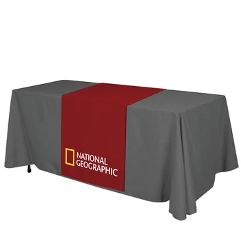 Custom Printed Tablecloth 6ft Advertise Table Cloth Custom Tablecloth With Logo