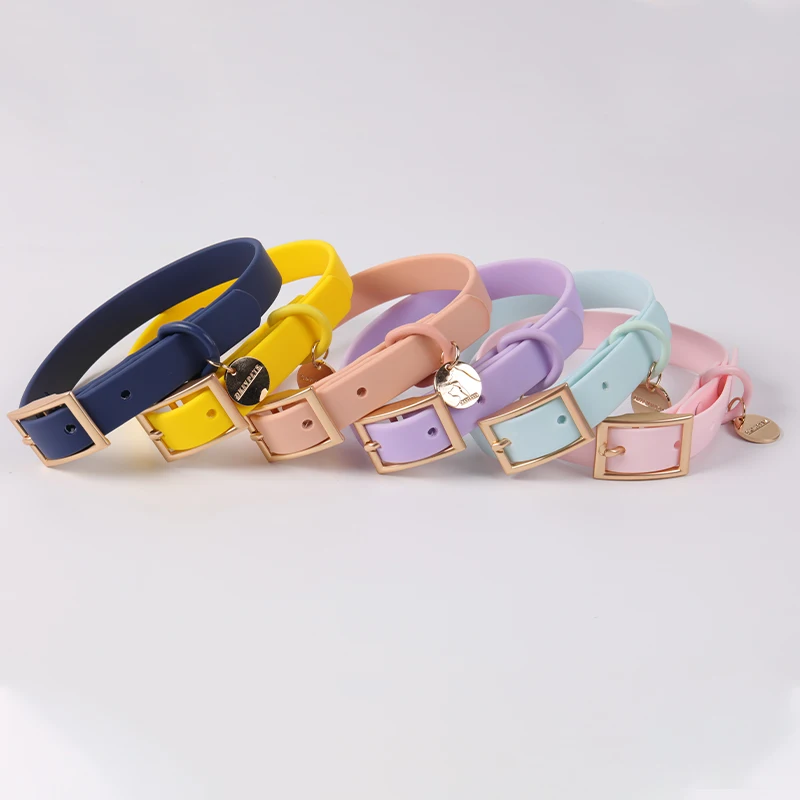 Wholesale Soft Pvc Waterproof Dog Buckle Collar Leash With Name Tag