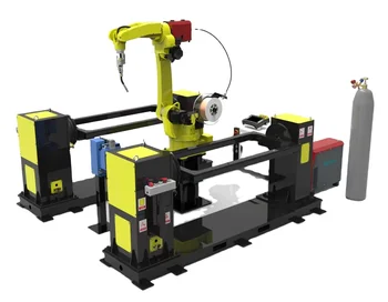 Welding Workstation Industrial Robot Arm With Robot Positioner and Welder For Industrial Products