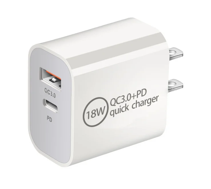 Pd18w charger QC 3.0 fast charging head 20W dual port qc3.0 + PD Anglo Australian fast charging charger