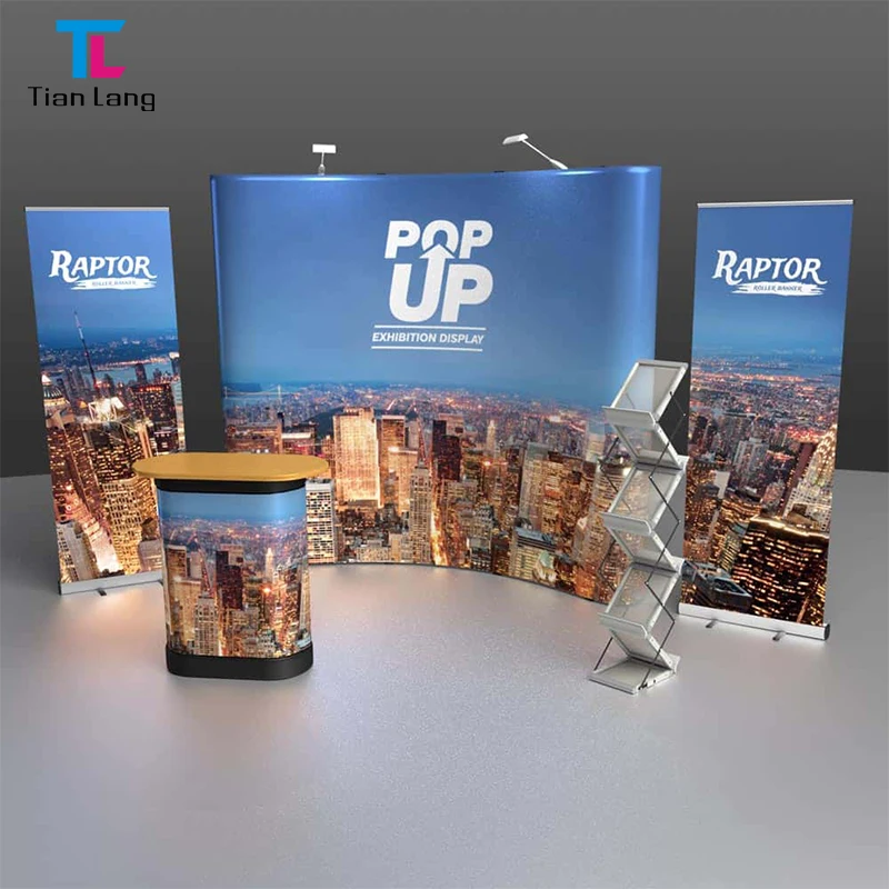 Tian Lang 10*8/8*8/20*8 Размер тканен тубусен поп-ап бекдроп банер с персонализирано заден фон