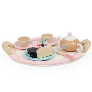 12-Piece Fruit Cake Wooden Toy Set Preschool Kitchen & Food Simulation Educational Playhouse for Kids