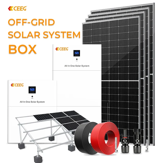 48v solar battery all in one inverter hybrid 10kw solar power system Lithium lon Batteries 10kw solar complete kit