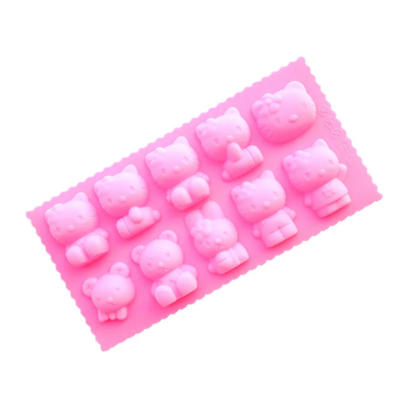 Cat Head Animal Baking Mold Chocolate Sandwich Cake Mold Aromatherapy Candle Candy Mold Reused Chocolate  Cat Silicone Mold manufacture