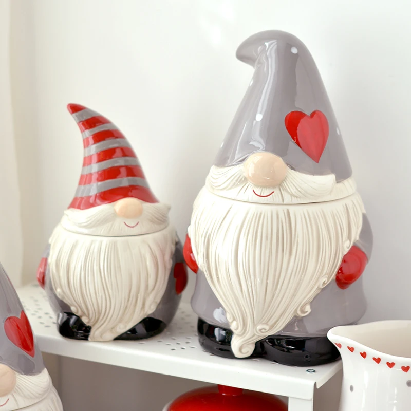 Christmas Ceramic Jar/ Gnome For Christmas Creamer/ Sugar/ Spice Jar W –  Jin Jin Junction