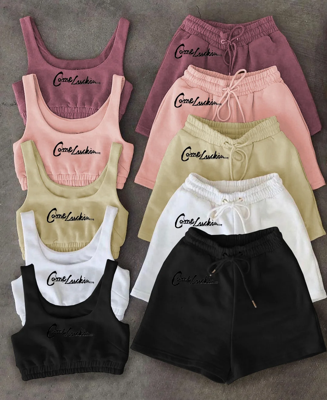 
custom logo 2021 summer new arrival biker girl crop top with short pants Jogger running set two pieces for woman 