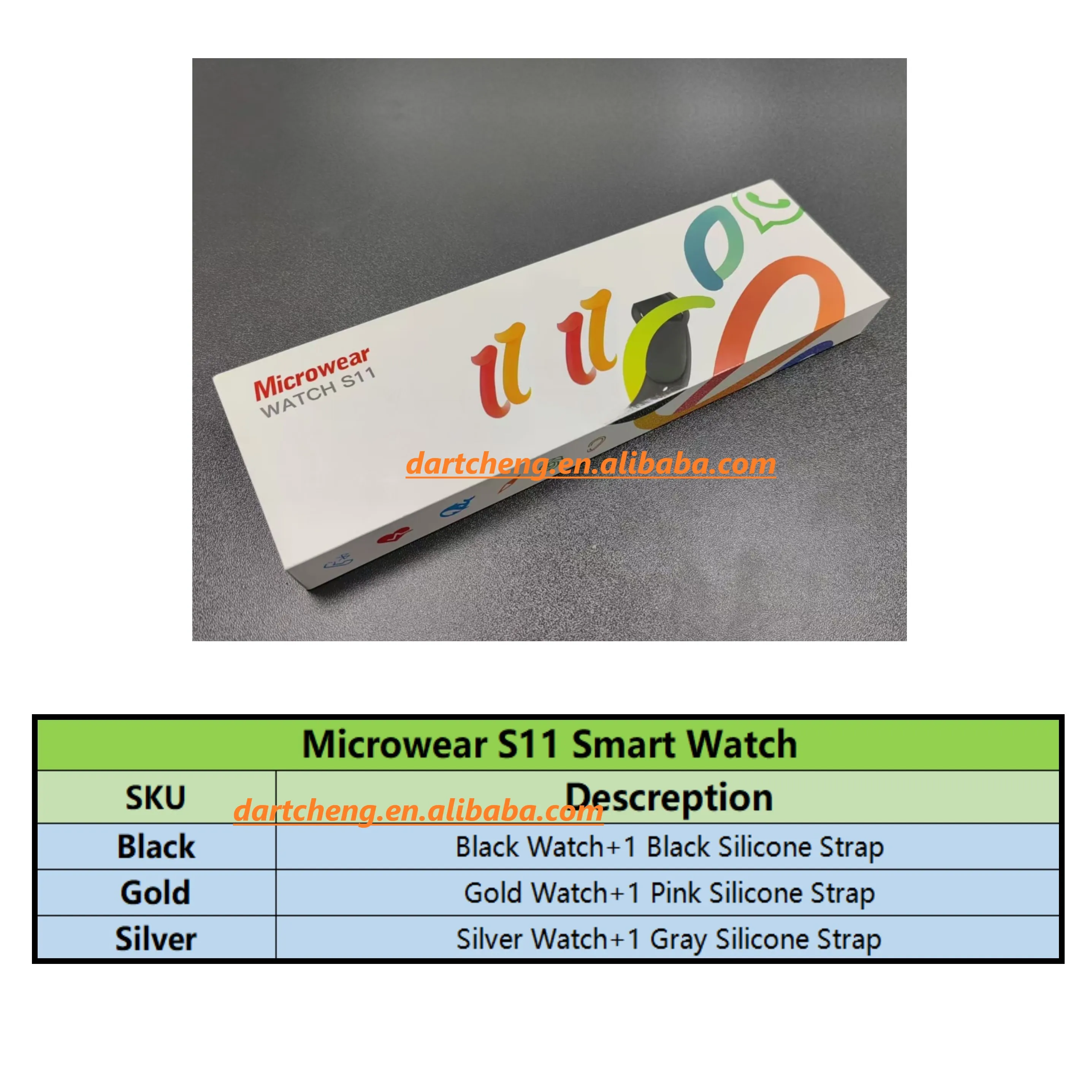 Perfect Series 11 Smartwatch 11th Microwear IWO S11 46mm I Serie 11 Ultra-thin M-Active aperçu 3