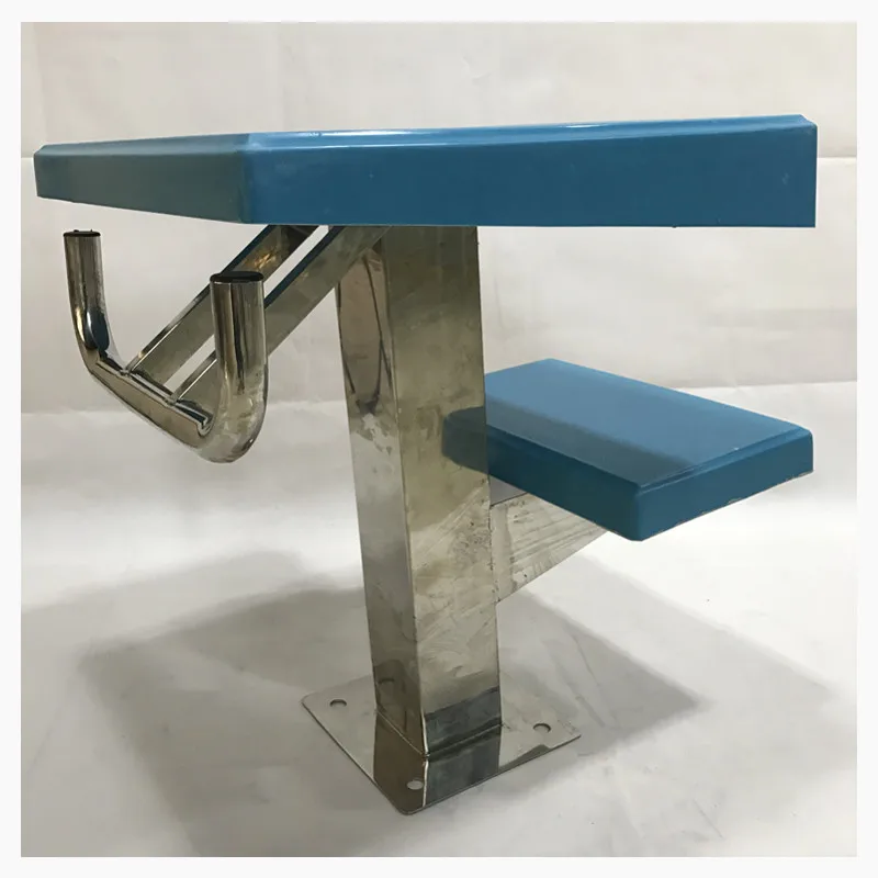 Factory Price Stainless Steel Two-Step Swimming Pool Jumping Starting Block Square Shape
