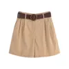 Pantaloni casual color kaki
