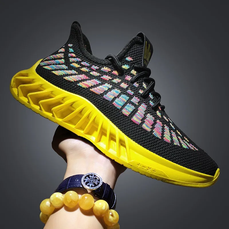 2021 Spring New Model Big Size Sport Black Sneakers Mens Breathable Shoes Causal