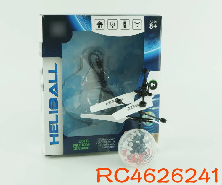 Infrared Inductive Floating Led Crystal Magic Rc Flying Ball Helicopter Toy Electric Plastic Window Box Transparent Zino CN;GUA