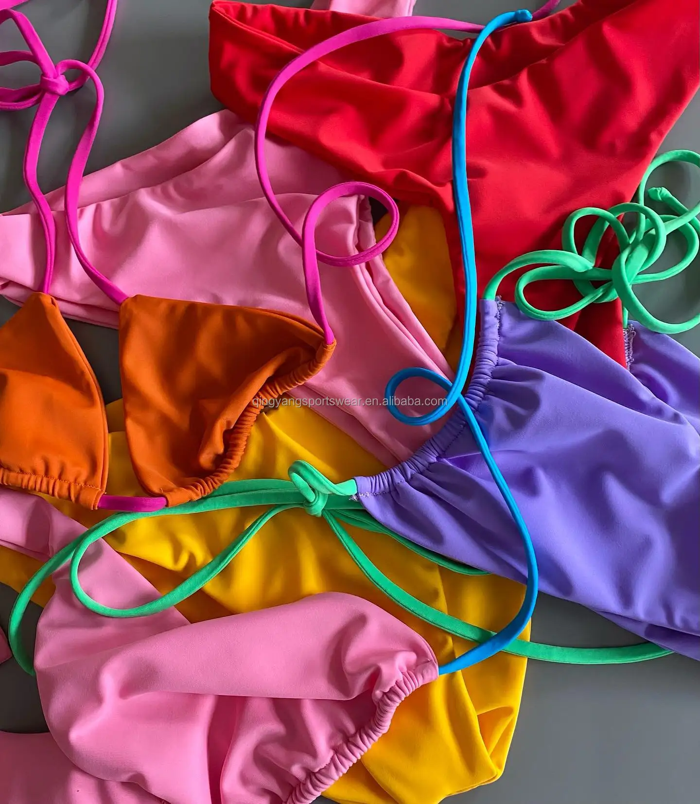 Factory Design Wholesale Bikini Thong Swimsuit Halter String Custom Two