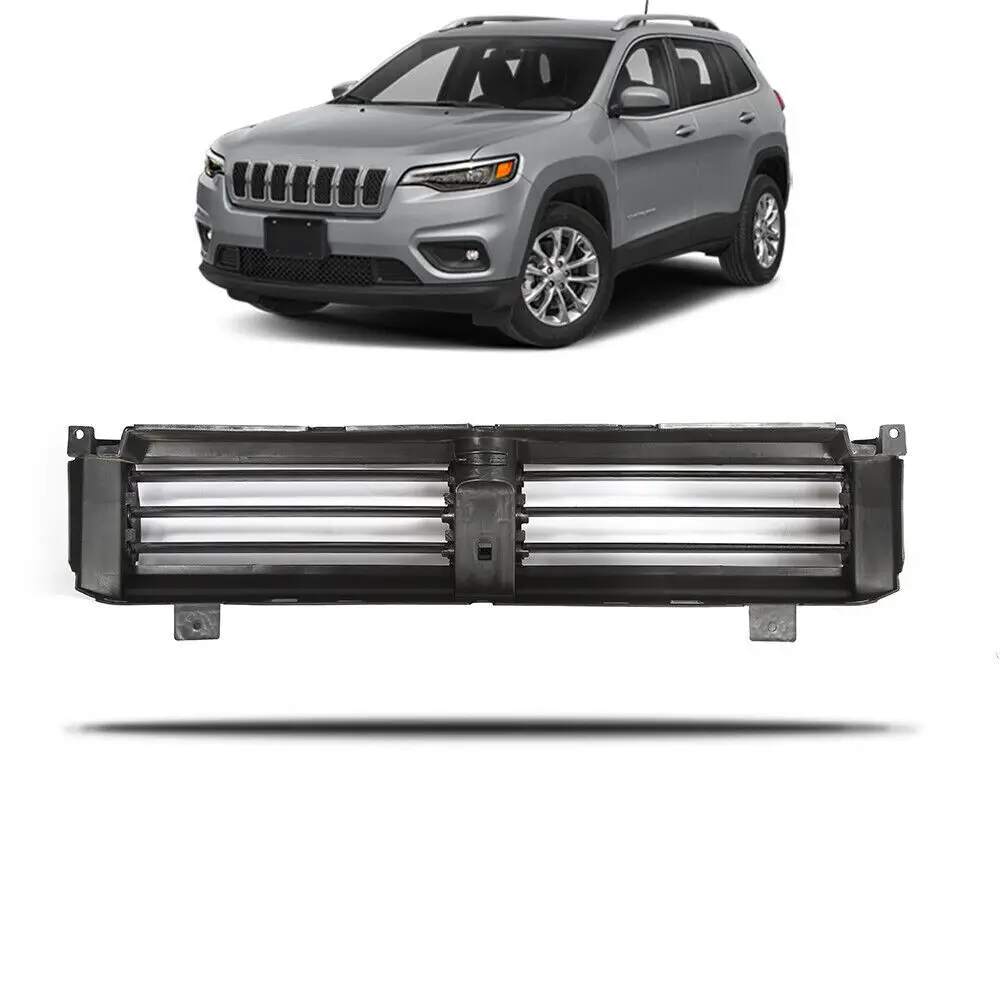 Front Shutter Grille Fits 2019-2020 Jeep Cherokee Radiator W/O Actuator OEM 68412008AA