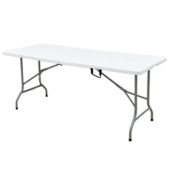 Wholesale white garden 6ft folding table outdoor garden plastic folding tables for event