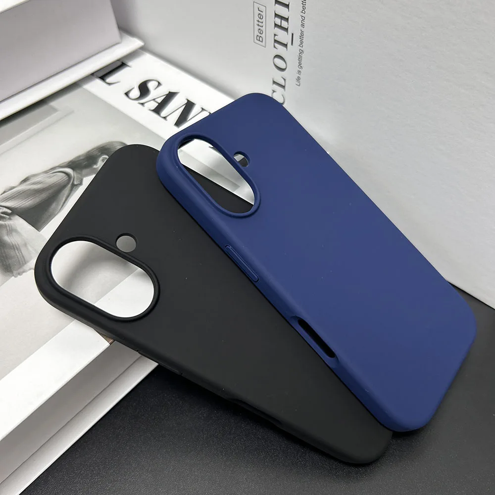 Luxury Phone Cover For Iphone 16 Pro Max Plus Pure Colour Case Simple Business Skin Friendly Mobile Sjk515 Laudtec supplier