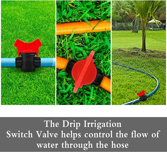Adjustable Drip Irrigation Fitting Switch Valve For 1/2 Inch Drip