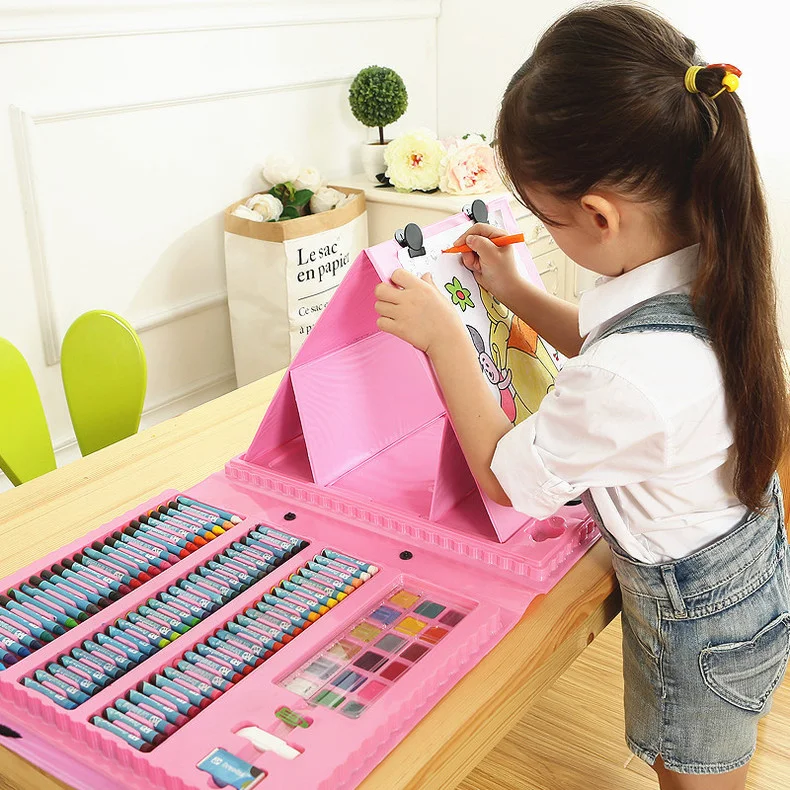 Wholesale 176-Piece Trifold Easel School Kids Stationery Drawing Art Set -  Buy Wholesale 176-Piece Trifold Easel School Kids Stationery Drawing Art Set  Product on