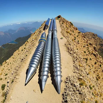 Hot Selling Galvanized Ground Screws Competitive Price Helical Pile Pole Anchor for Solar Mounting System