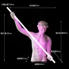 Half-body david + pink light tube