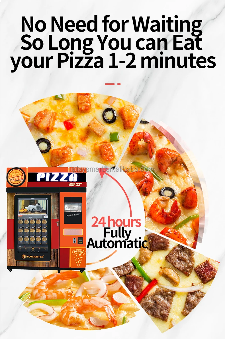 Iplaysmart Hot Pizza Vending Machine Fully Automatic Robot Vending