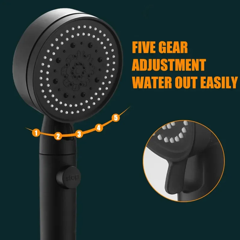 High Pressure Handheld Shower Head With On Off Switch Detachable Shower ...