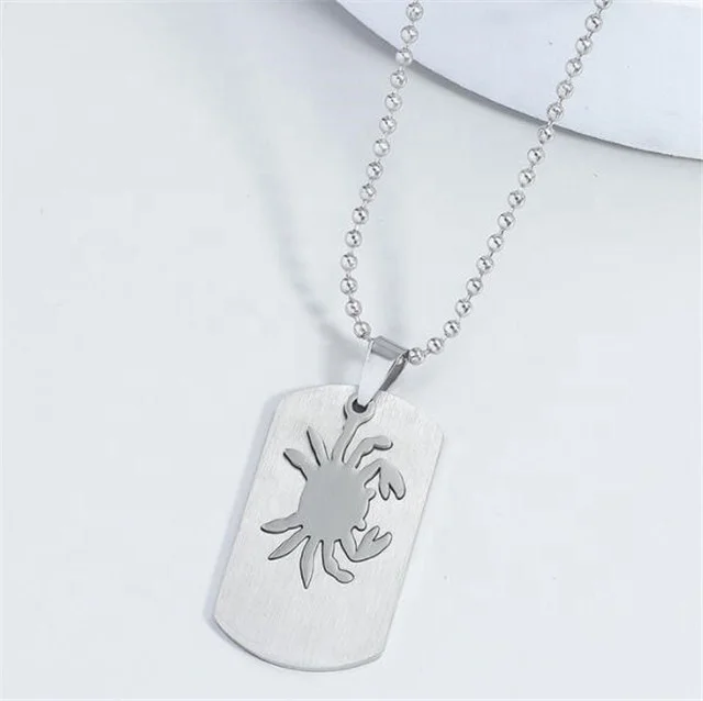 Yiwu Aceon подвеска-символ из нержавеющей стали вырезанная стандартной этикетки матовая полированная бирка-краб для собак