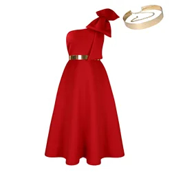 Large Size Women's Summer Party Dress New Fashion Slanted Shoulder Bow Dress  African Dress OEM| Alibaba.com
