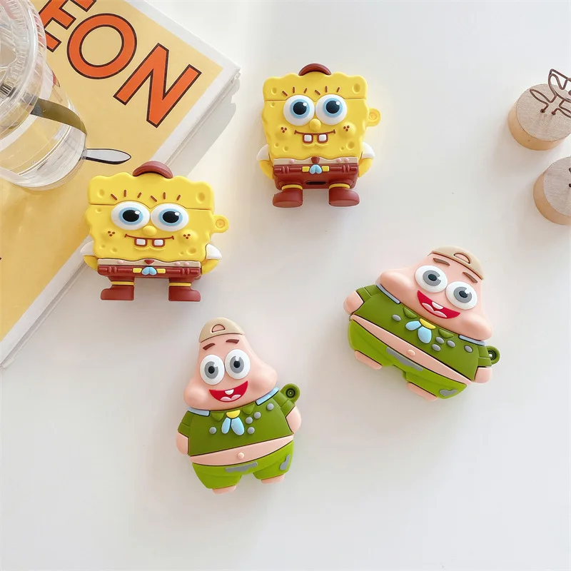 Sponge Bob Patrick Star Headphone Cover Bluetooth Silicone Earphone ...