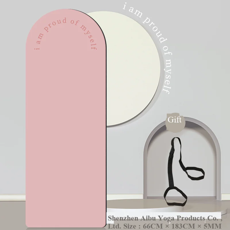 High Quality Luxury PU Yoga Mat Non Slip Custom Logo Printed Durable Oval for Home & Gym Multiple Color/Size Options