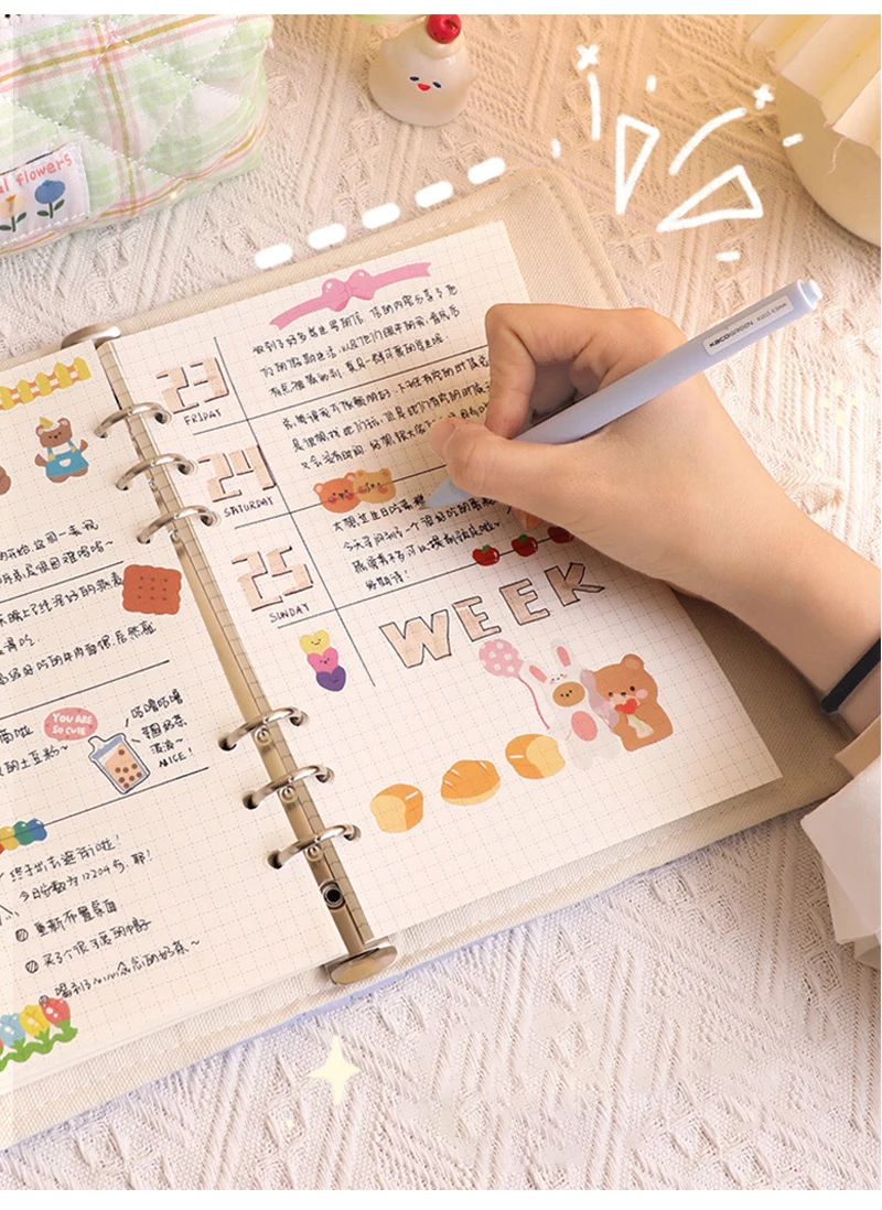 Labon A5 Cloth Fabric Cover Notebook Creative Journal Horizontal Line