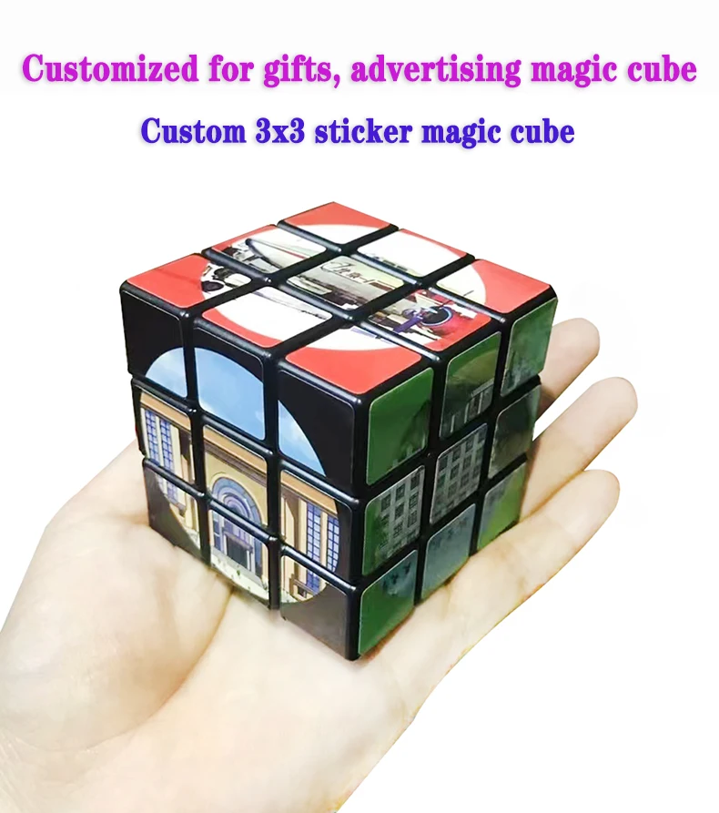 Custom Unique 3x3 Magic Cube 3x3x3 Diy Logo 3d Puzzle Toy For ...