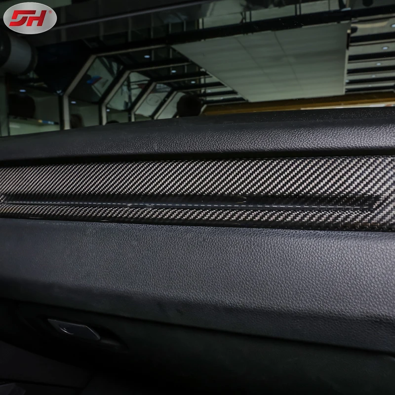 paste type carbon fiber material interior dashboard panel trims For Porsche Cayenne 9Y0 9YA 2018-UP