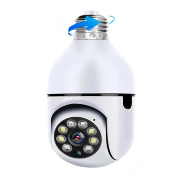 3MP IR Night Vision Full Color Automatic Human Tracking Indoor Security Monitor Wifi  home security Bulb Surveillance camera