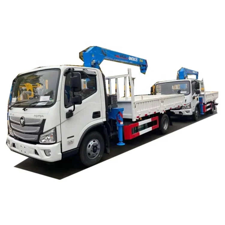 FOTON Aumark Hydraulic Telescopic 4x2 Customized Cargo Van Lorry Vehicle GCC Certificate 8MT 10MT  Lift Arm Crane Truck