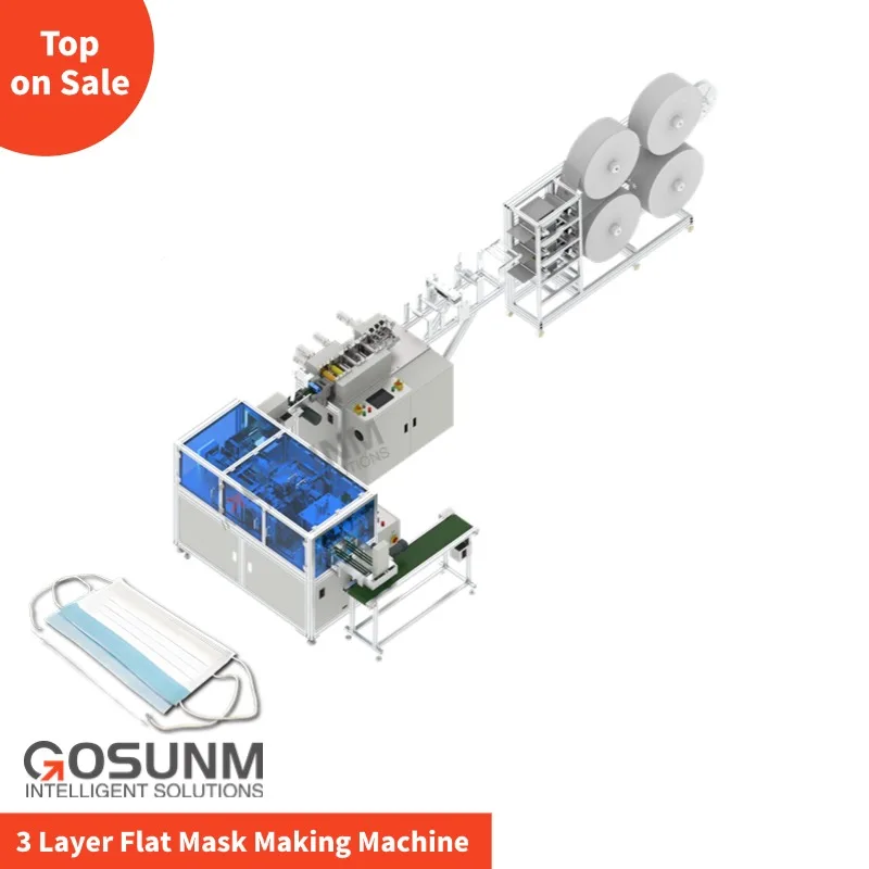 High Speed Medical Mask Making Machine Fully Automatic Tie on Face Mask Machine Mask Ear Loop Knitting Machine
