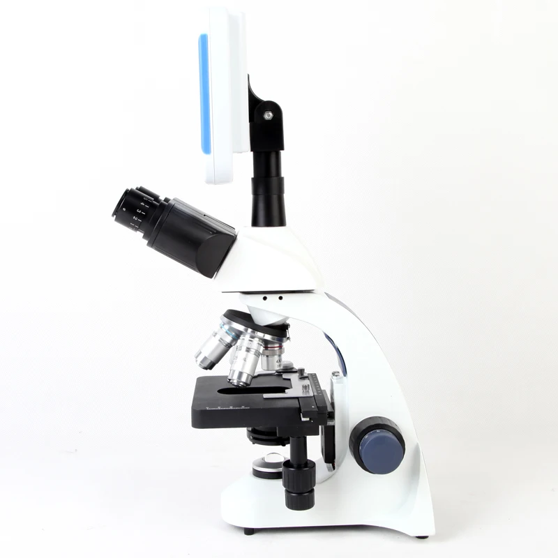 Laboratory Triocular Biological Microscope 7inch Display Screen 2000X ...