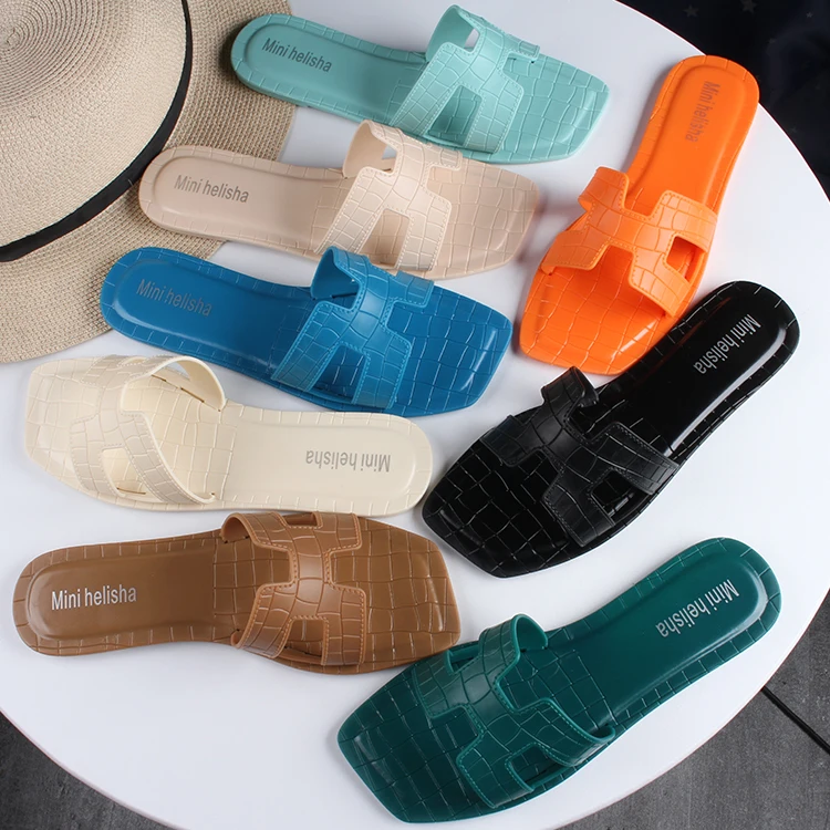 Summer Sales Of New Women's Slippers Fashion H Flat Shoes Color ...