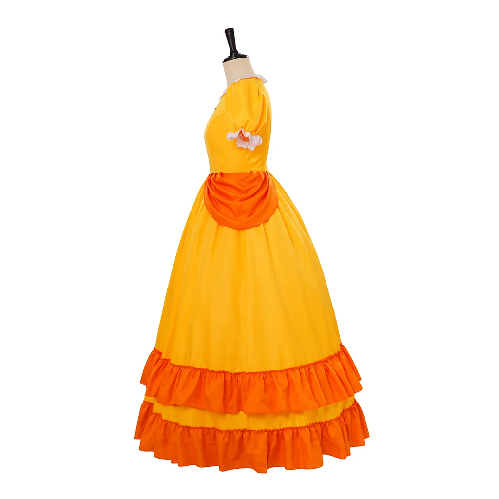 Adult Mario Costume - Princess Daisy Dress Anime Cosplay Adult Mario Costume - Princess Daisy Dress Anime Cosplay