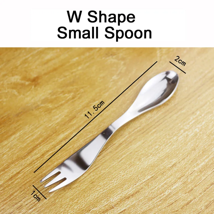 Custom Logo Spork Mini Spoon 304 Stainless Steel Spoon And Fork Spork