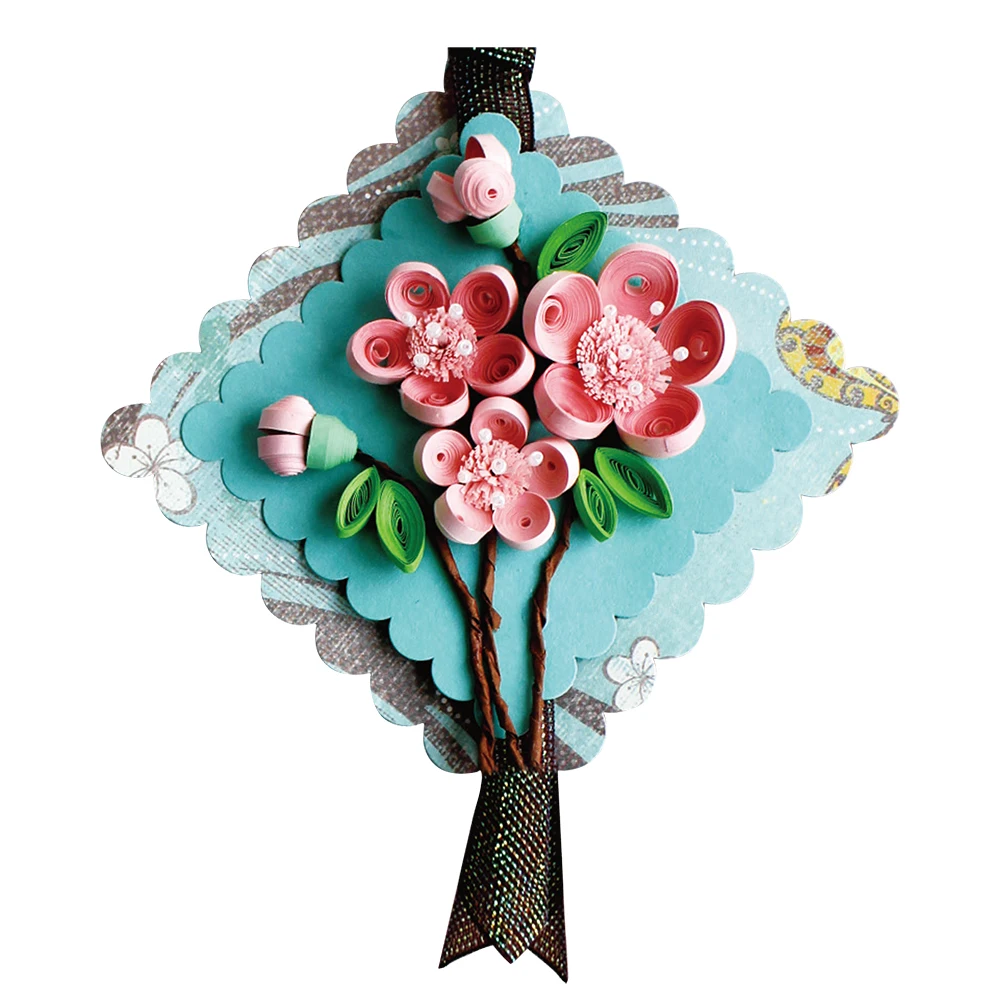9pcs Paper Quiling Kit Beginner's Quilling Set DIY Paper Craft Kit with Photo Frame for Quill Art,Home Decoration