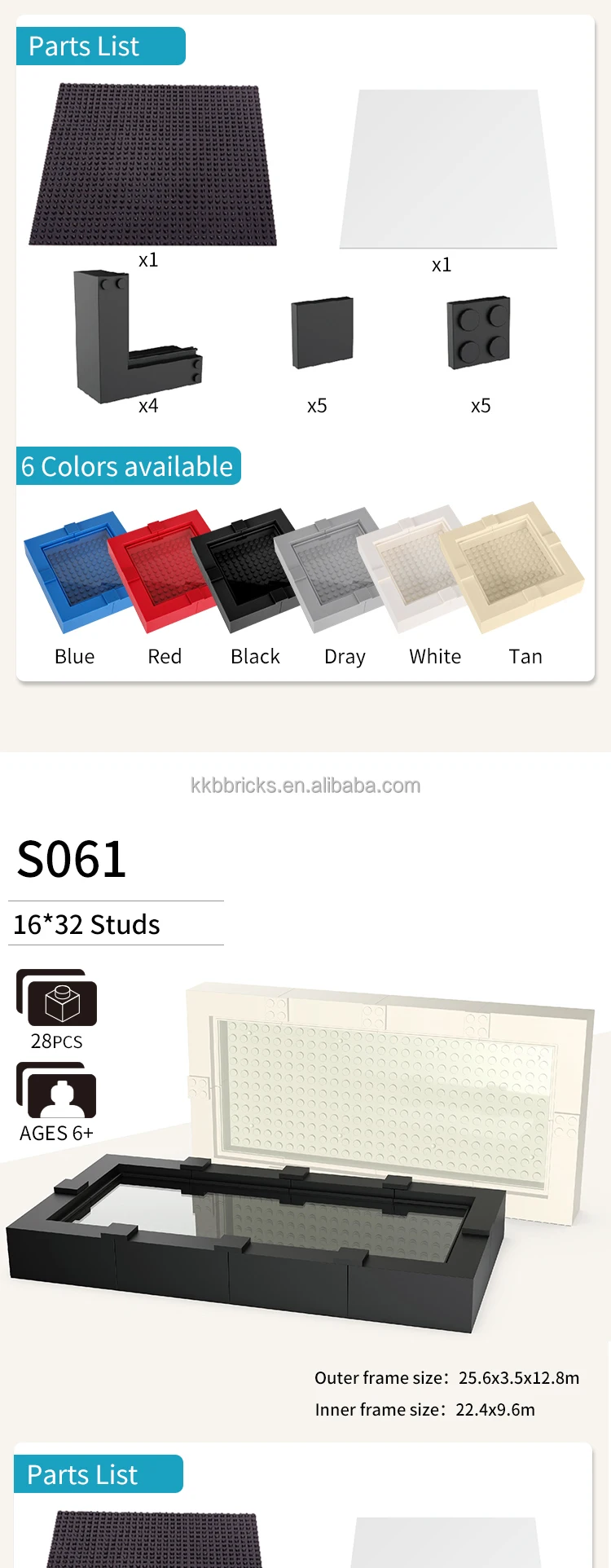 Creative Building Blocks Frame with Multiple Sizes Available Versatile ...