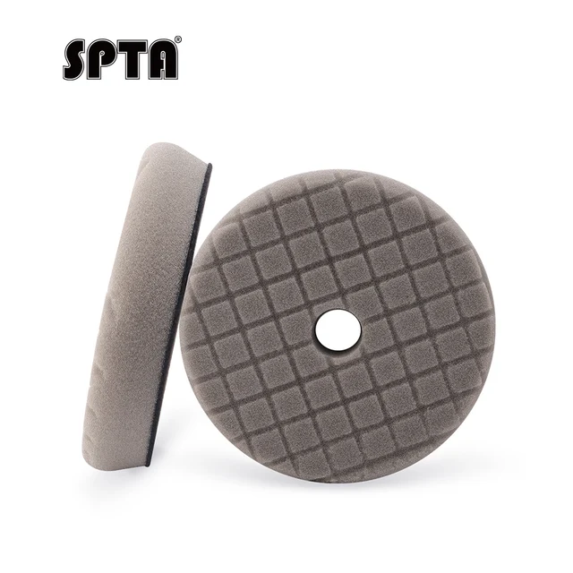 SPTA 3"/5"/6" Gray Finish Polishing Pad Kit for Car Buffer Polisher Compounding Remove 2000# Sanding Marks