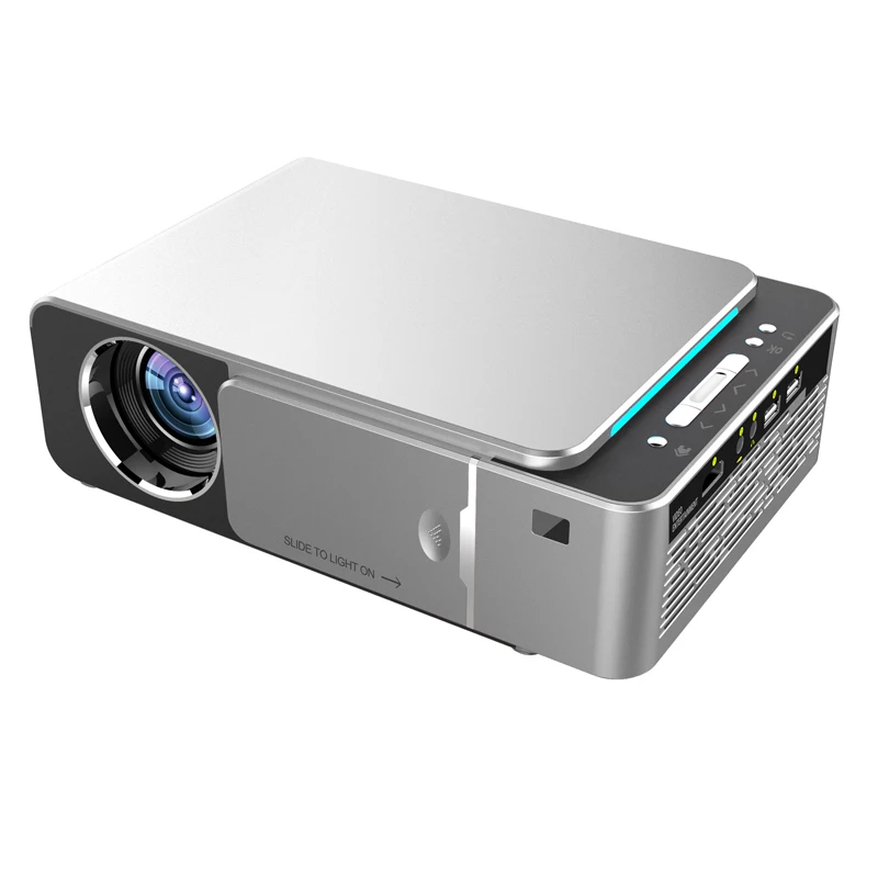 2019 Japanese Pocket T6 Projector with Ultra Short Throw 200inch Projector Screen 3500 Lumens Red Color-Latest Video LED Lamp