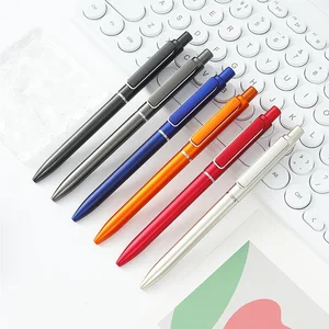 High Quality Click Blue Pen Custom Company Logo Printing Advertising Promotional Personalized Plastic Gel Ink Pen for Writing
