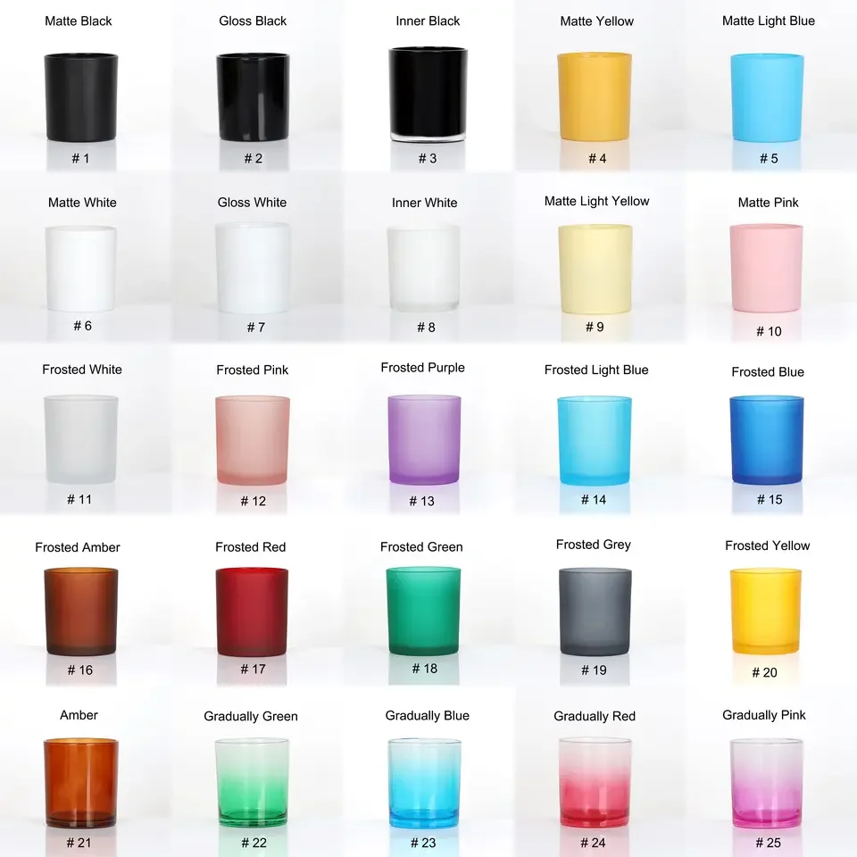 Free Sample Modern Luxury Custom Glass Candle Vessel With Label ...