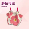 Pink five-petaled flower - white background
