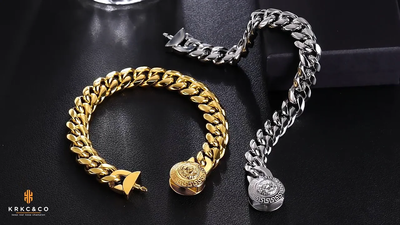 Bracciale Cubano Miami 4 Mm | Gioielli Hip-hop Placcati In