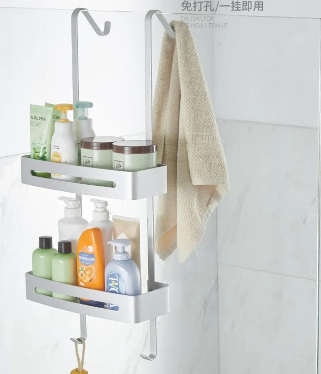 Pretty Design Over The Door Shower Caddy with Hooks No Drilling Shower Door  Caddy Metal Steel Shower Caddy Bathroom - China Bathroom Accessories, Shower  Caddy