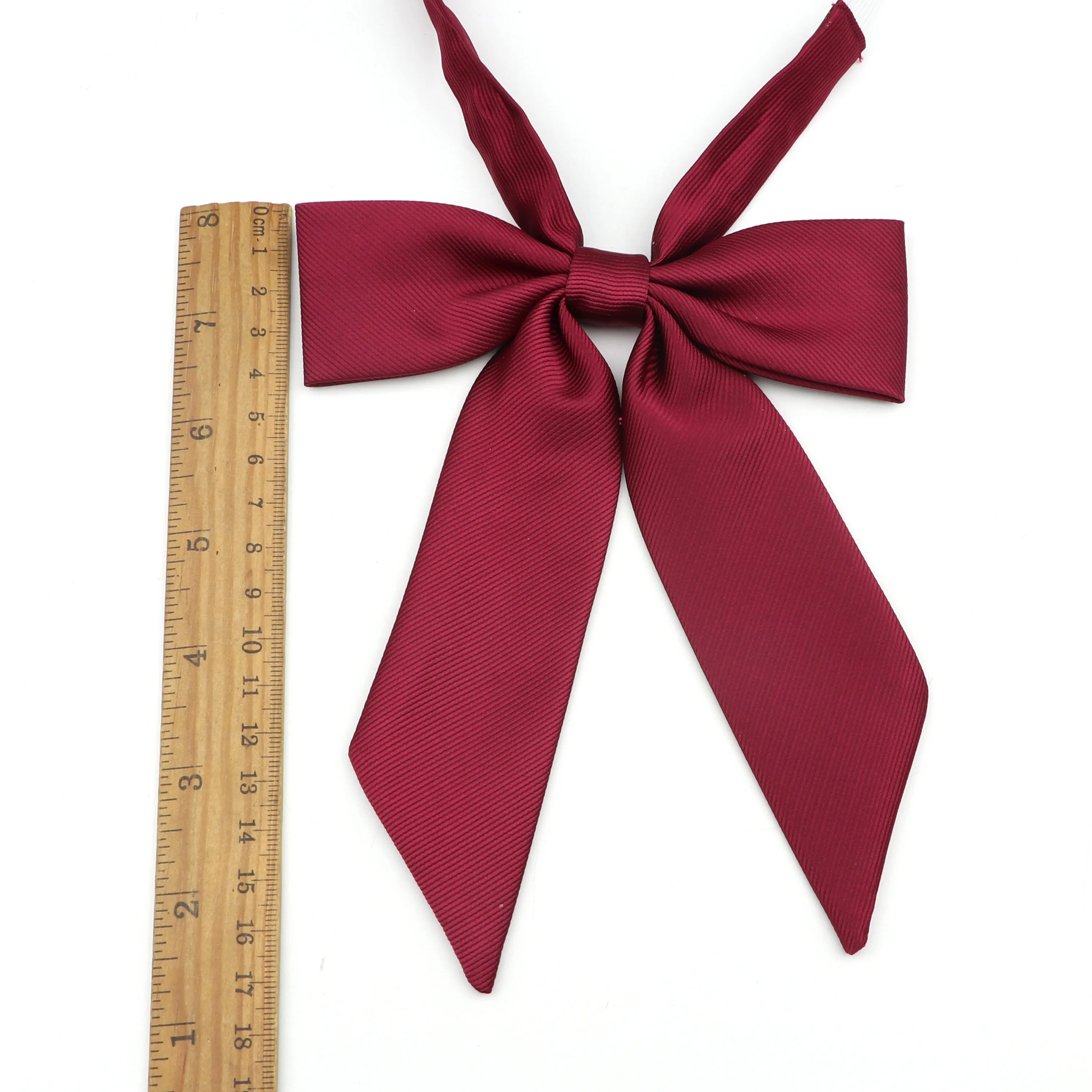 Ladies Burgundy Ribbon Tie